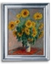 Square Art Gallery 007 Printed Flowers Painting With Silver Frame - Multicolor