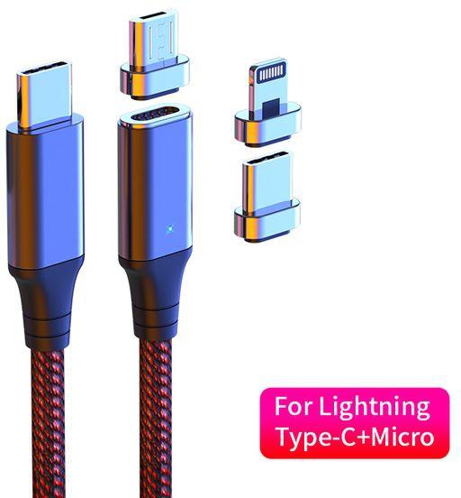 HOCO 3in1 Magnetic 100W USB To USB Type Cable 5A