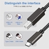 USB B to USB C Printer Cable 2m, KASTWAVE USB C to USB B 2.0 Male Printer Scanner Cord, USB C Printer Cable, Exclusive Printing Cable Data Cable Suitable for Notebook Laptops Printing Devices