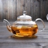 براد شاي شفاف من زجاج البوروسيليكات سعة 400 مل، بعنق إوزة آمن للاستخدام على البوتجاز للشاي المتفتح وأوراق الشاي السائبة