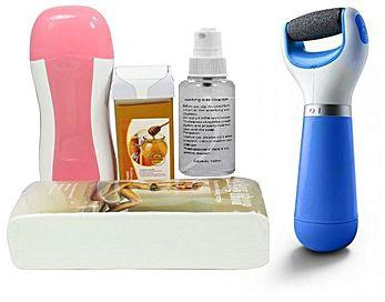 As Seen on TV Velvet Smooth Pedicure Roll + Quick & Easy Wax Hair Removal Set