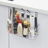Over The Cabinet Door Organizer Holder,Spice Organizer For Cabinet,Wall Mounted Storage Rack Hanging Shelf For Kitchen Cabinet,Pantry Door Or Bathroom Shower Cosmetic(Transparent,Five Grid)