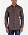 Town Team Plaided Chest Pocket Long Sleeves Shirt - Brown