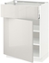 METOD / MAXIMERA Base cabinet with drawer/door - white/Ringhult light grey 60x37 cm