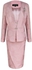 V Vitton Exquisite Pink Three Piece Ladies Skirt Suit