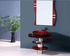 San George Design Basin Bathroom Unit Dark Red 60 Cm With Shelves