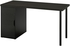 LAGKAPTEN / ALEX Desk - black-brown/black 140x60 cm