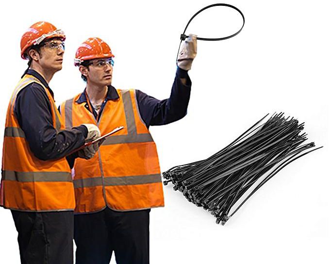 Generic 100pcs Practical 3 X 200mm Nylon Plastic Cable Ties Zip Fasten Wire Wrap Strap