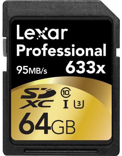 Lexar Professional 633x 64 GB Class 10 UHS-I U3 SDXC Card - LSD64GCBEU633