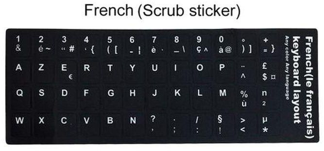 Russian Spanish English French Letters PC Laptop Computer Keyboard Stickers