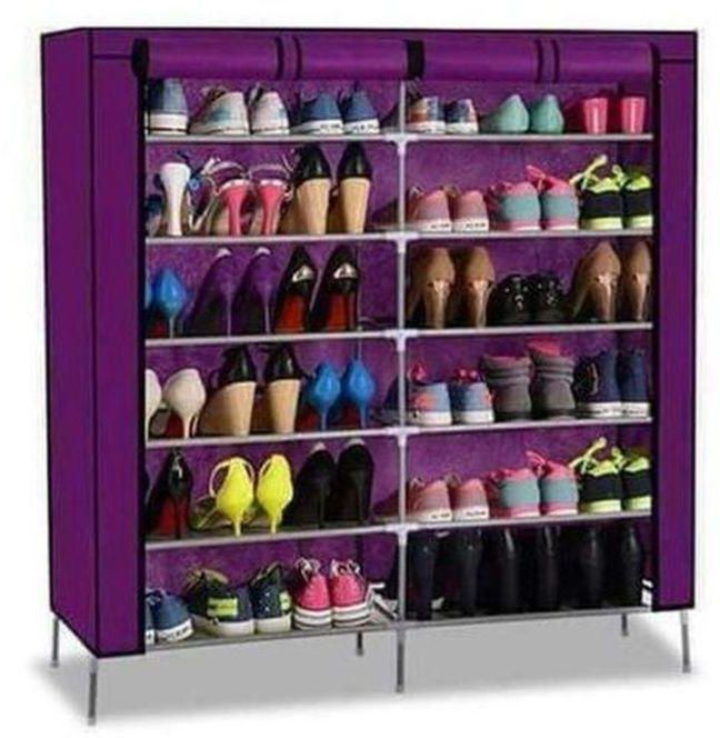 36Pairs Classy Portable Shoe Rack - Purple