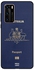 Skin Case Cover -for Huawei P40 Blue/Gold Blue/Gold