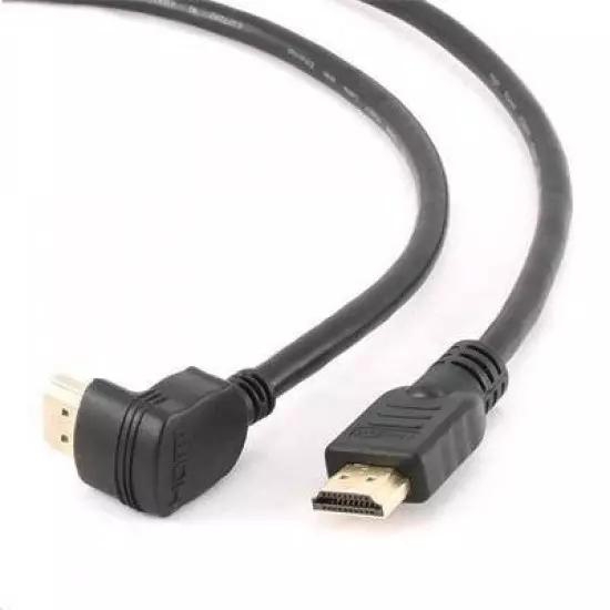 GEMBIRD cable HDMI-HDMI 1.8 m, 1.4 M/M shielded, gold plated contacts, 90 ° angled, black | Gear-up.me