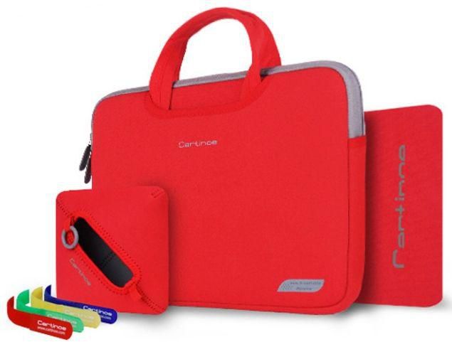 Cartinoe Breath Series 4 in 1 Nylon Lycra Fabric for 11.6 Macbook Air / Netbook [C3-R12] RED