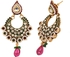 Azure Green and White Stylish Indian Earrings [BH5-380]