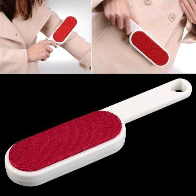 1pc Clothes Dusting Static Brush Two-sided Hair Remover Tearing Cleaning Tool-White+red