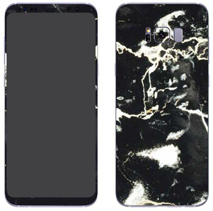 Protective Skin For Samsung Galaxy S8 Plus White Cracked Marble
