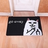 UNIVERSAL Funny Floor Mat Rubber Rug Non-slip Home Indoor Doormat Carpet 1#Go Away Cat