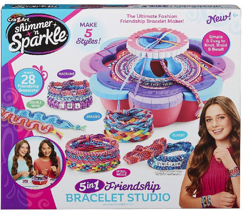 Cra-Z-Art Shimmer 'n Sparkle 5-in-1 Friendship Bracelet Studio Cosmetics & Fashion Activity Set