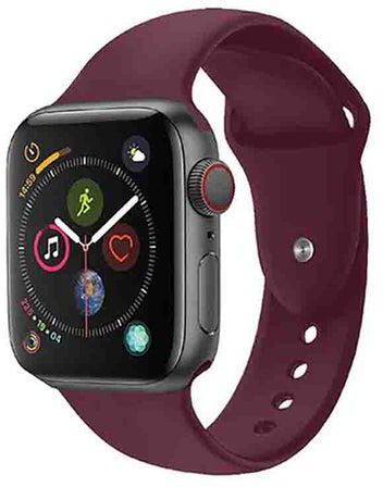 Silicone Sport Replacement Band For Apple iWatch Series 6/SE/5/4/3/2/1 40-38mm Maroon