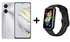 Huawei nova 10 SE 256GB Starry Silver 4G Smartphone + Watch Band 7 Black
