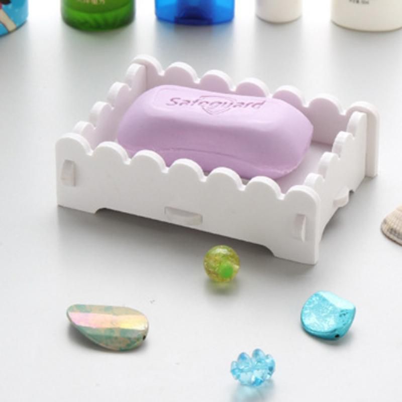 Creative Cute Bathroom Drain Soap Storage Case Wooden Plastic Storage Case