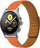 Leather Magnetic Loop Strap,22mm For Huawei Watch 3 46mm/ Watch 3 Pro 48mm Orange