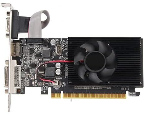 بطاقة رسومات للالعاب GT610 1G، 1GB DDR3 64bit بطاقة رسومات منفصلة للكمبيوتر الشخصي 810MHZ، 1800MHz، PCI اكسبرس 2.0 X 16، DVI VGA HDMI، مع مروحة تبريد صامتة