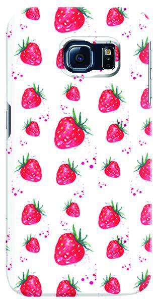 Stylizedd Samsung Galaxy S6 Edge Premium Slim Snap case cover Gloss Finish - Dripping Strawberries