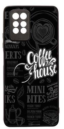 TPU Protection and Hybrid Rigid Clear Back Cover Case Coffee House for Infinix Note 10 Pro / Infinix Note 10 Pro NFC