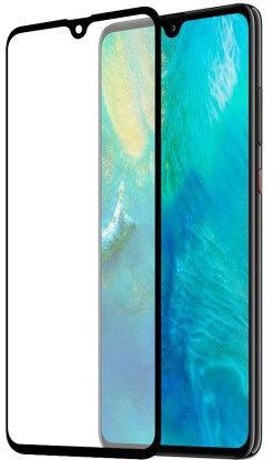 Bdotcom Full Covered Curved Glass Screen Protector for Huawei Mate 20 (Black)