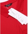 COOFANDY Men's Turn Down Collar Short Sleeve Patchwork Casual Sports Polo Shirt-Red