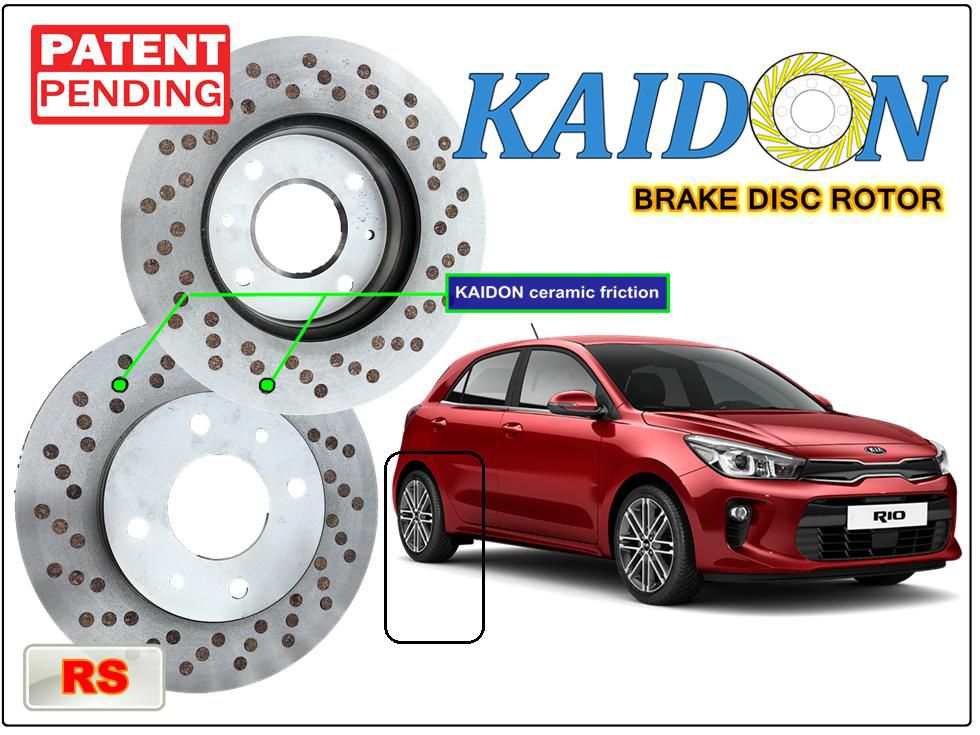 Kaidon-Brake KIA RIO Disc Brake Rotor (REAR) Type "RS" Spec