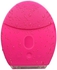 Ultrasonic Silicone Facial Cleansing Beauty Massager - Pink