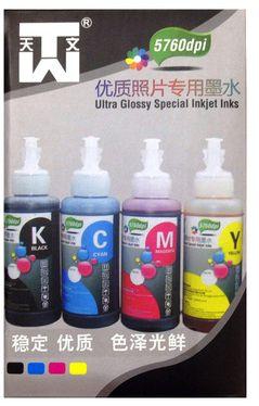 4 Colors 100ml Refill ink for Inkjet and Ink Tank printers