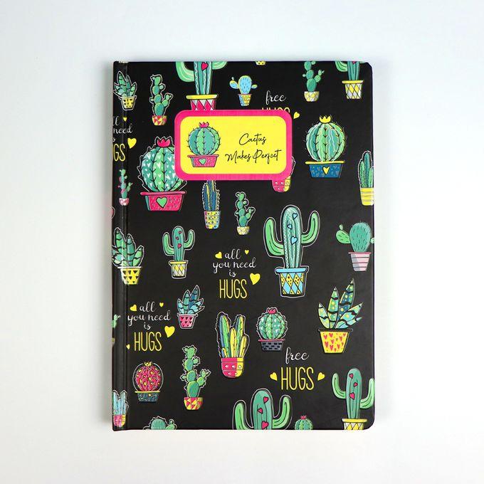 Cactus A5 Printed Notebook (Black)