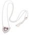 TANOS - Silver Plated Chain Necklace Pink  Heart Shape Full Zircon Microsetting