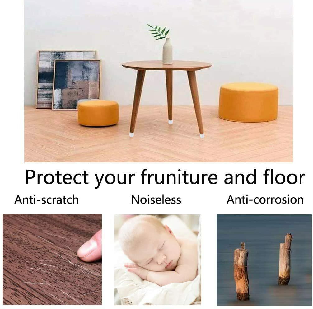 Genneric Tenckat 16 Pcs &Phi;1.1Inch/28Mm Anti-Scratch Silicon Chair Protectors For Wooden Floor