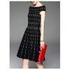 Black Short Sleeve Knitted Sweater Dress Small