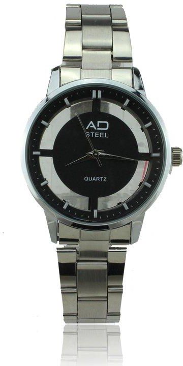 AD STEEL Watches Lady Casual Stainless Steel Band (Black)