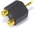 Nanotek 3.5mm Male Stereo Plug to 2-RCA Female Jack Adapter Converter- Black