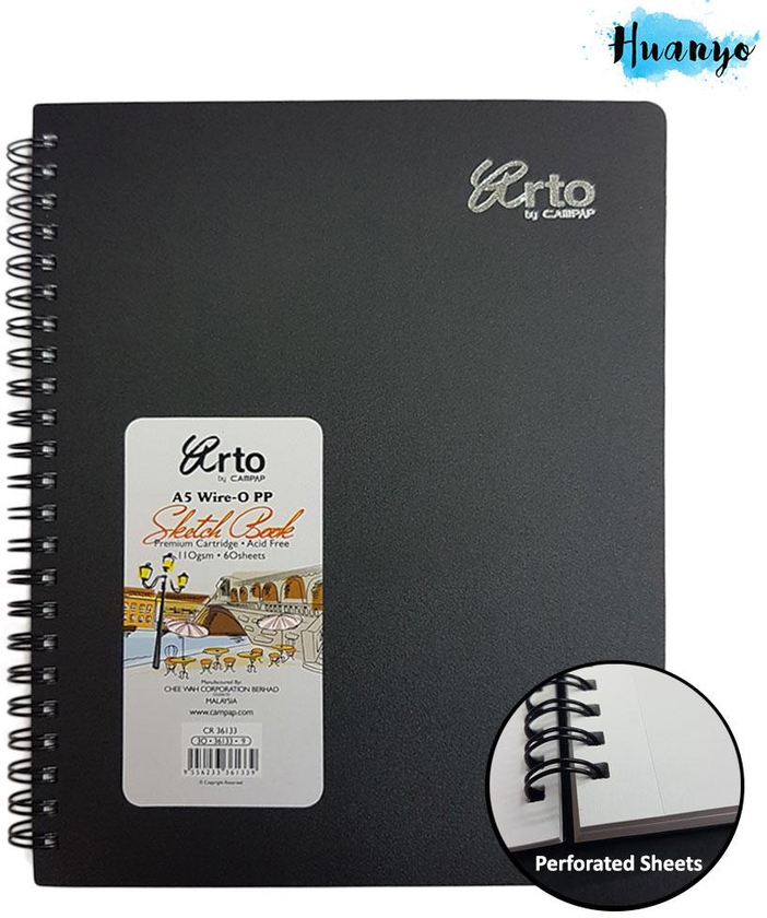 Campap Arto Wire O Sketch Book A5 110gsm/60sheets