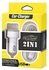 ZGPAX Dual USB 2 Port Car Charger Adapter + Micro USB Charge Cable -White