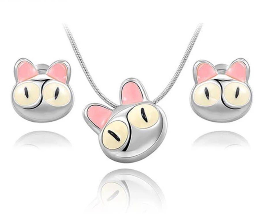 ROXI Brand Jewelry Set with triple layers of White Gold Plating