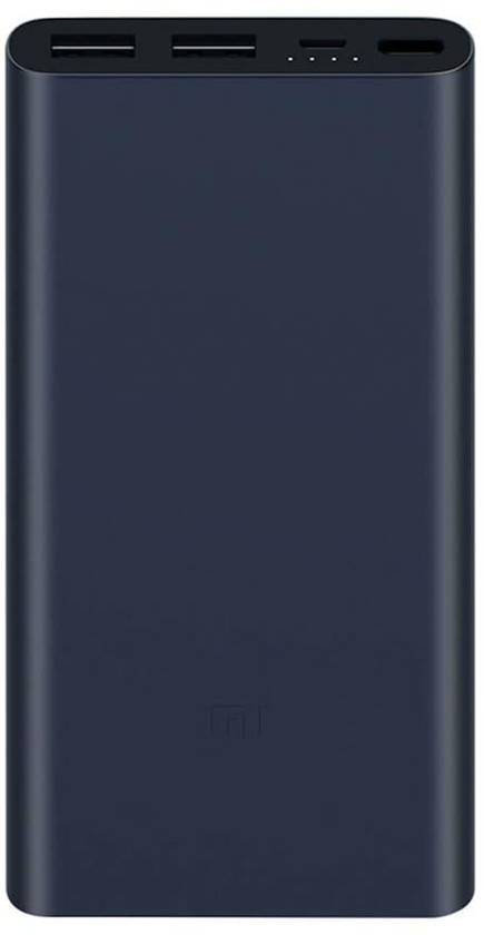 Xiaomi Mi 10000 mAh Power Bank 2S Type C [Dual Output, QC3.0, Fast Charging, Premium Quality Battery] - Charge Smartphones, Tablets, Headphones, Smart Watches &amp; Action Cam - Black