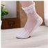 Sanwood Gothic Women Lace Ultra Thin Transparent Breathable Elastic Short Socks Gift-Pink