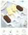 Silicone Ice Pop Mould, 4-Cavity Mini Ice Lolly Mould Maker Creative DIY Ice Cream Stick Chocolate Frozen Dessert Popsicle Tray Home Kitchen Tools Pan with 50PCS Wooden Sticks