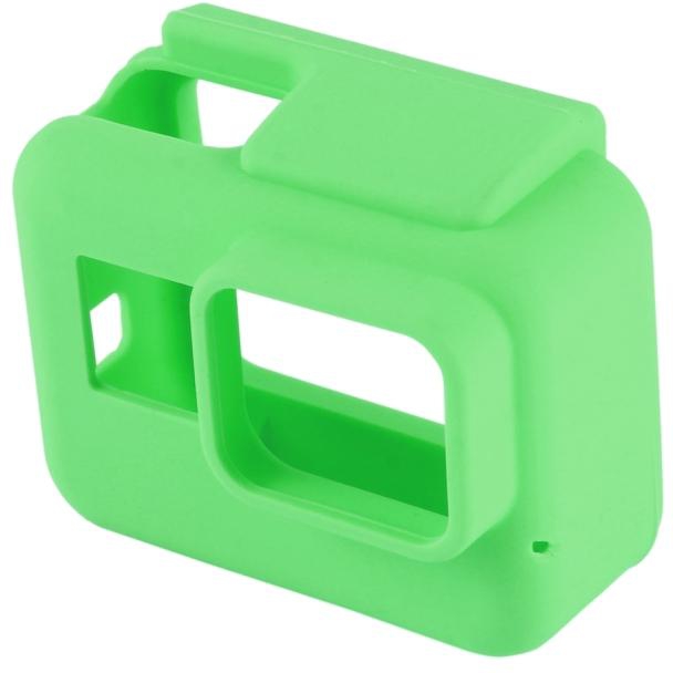 PULUZ GoPro HERO(2018) /7 /6 /5 Shock-proof Silicone Protective Case with Lens Cover With Frame PU190 (Black/Green)