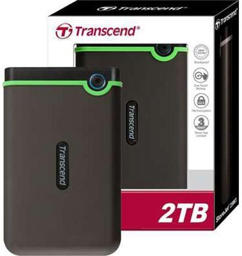 Transcend StoreJet 25M3 (USB 3.0) Military Grade 2TB External Hard Drive - Black