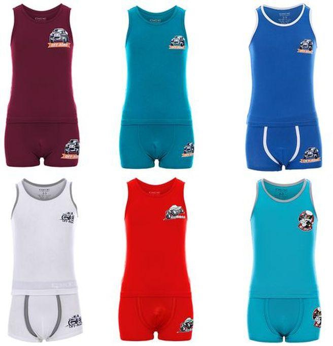 Dice Bundle Of Six Sleeveless Top & Boxer - For Kids